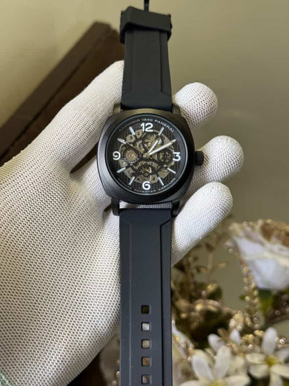 Panera i Radiomir 1940 Automatic All Black Silicone Strap Premium Watch