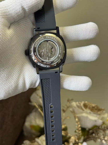 Panera i Radiomir 1940 Automatic All Black Silicone Strap Premium Watch