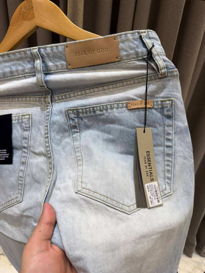 Essential Fear Of God Ripped Denim Sky Blue