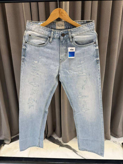 Essential Fear Of God Ripped Denim Sky Blue