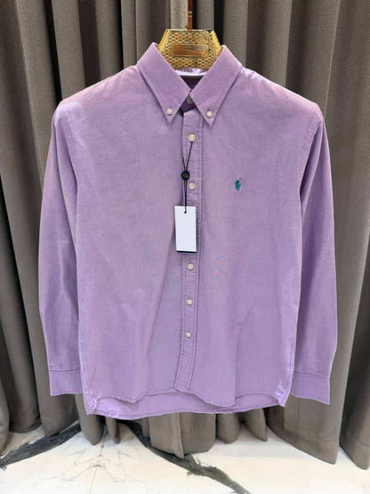 Ralph_Lauren Chest Logo Full Sleeves Shirt Purple