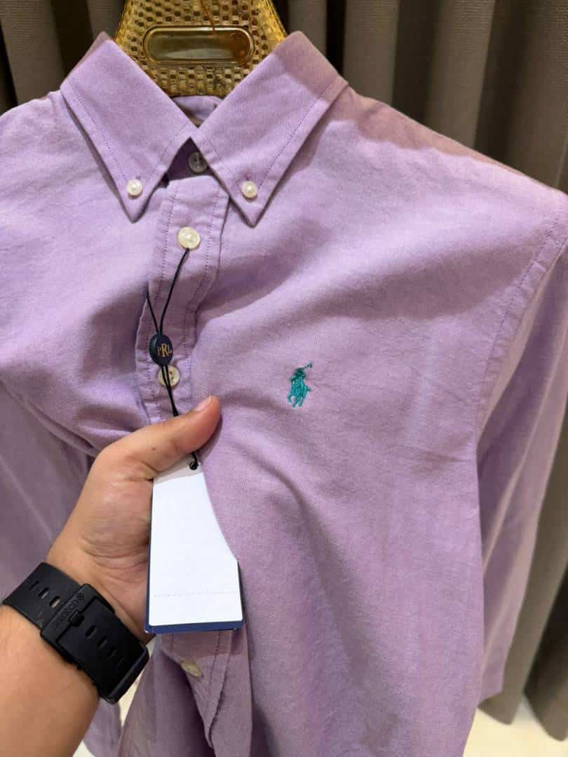 Ralph_Lauren Chest Logo Full Sleeves Shirt Purple