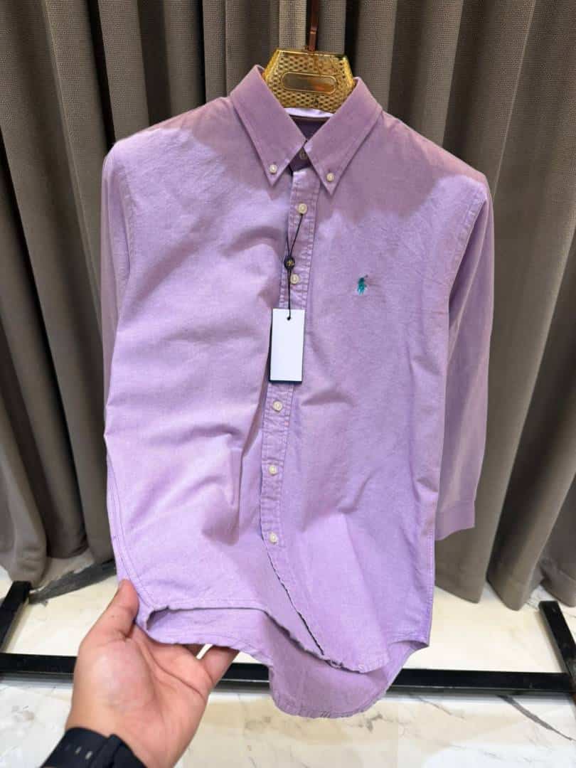 Ralph_Lauren Chest Logo Full Sleeves Shirt Purple