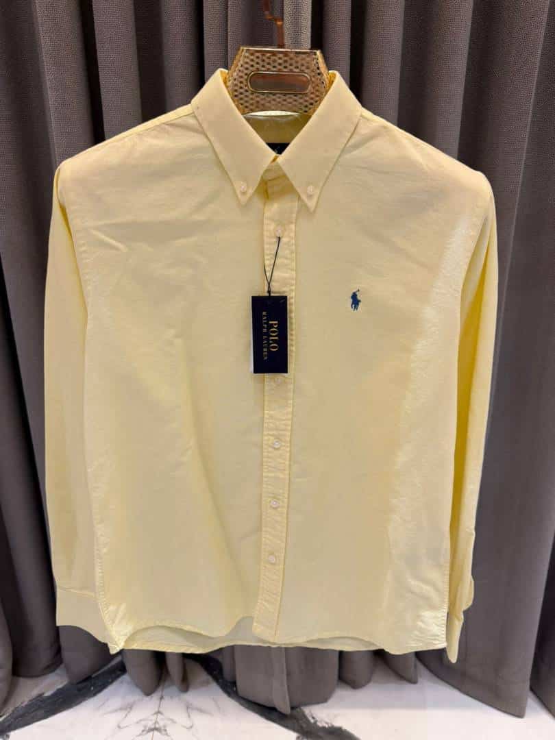 Ralph_Lauren Chest Logo Full Sleeves Shirt Yellow