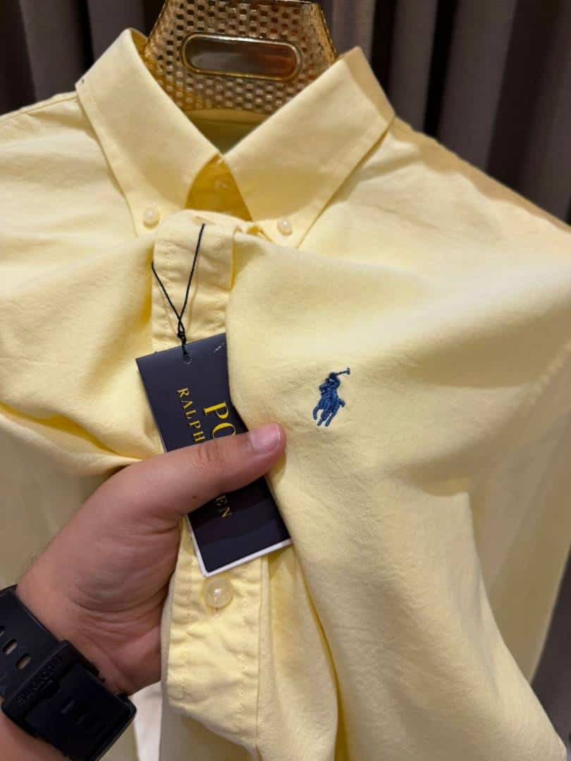 Ralph_Lauren Chest Logo Full Sleeves Shirt Yellow