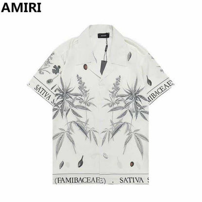 Amir_i Palm Half Sleeves Shirt White