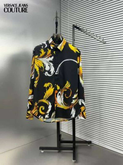 Versace Couture Full Design Shirt Black Gold