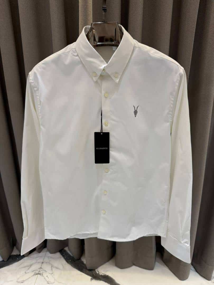 All_saints Chest logo Full sleeves imported shirt White