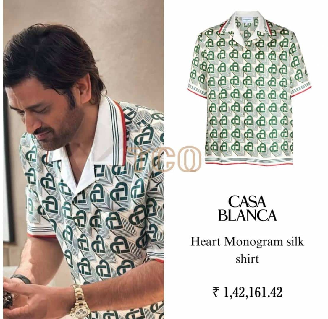 Casablanc_a Dhoni Edition Imported Half Shirt