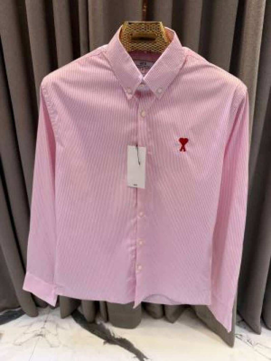 Ami_paris Linning imported shirt Dark Pink