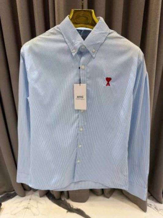 Ami_paris Linning imported shirt blue