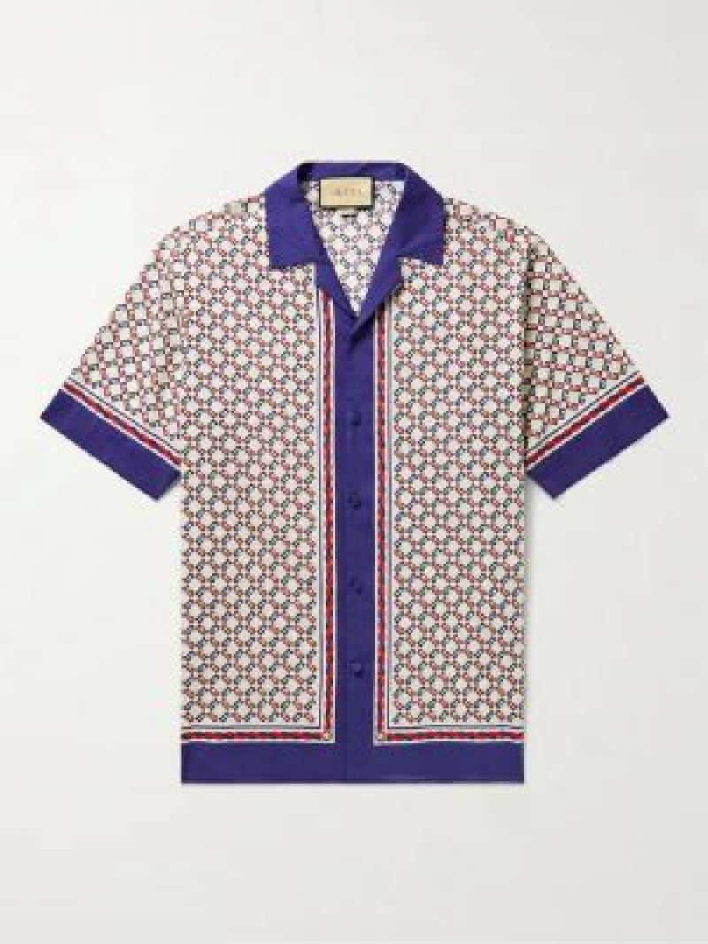 Gu_cci imported half sleeves shirt Nevy