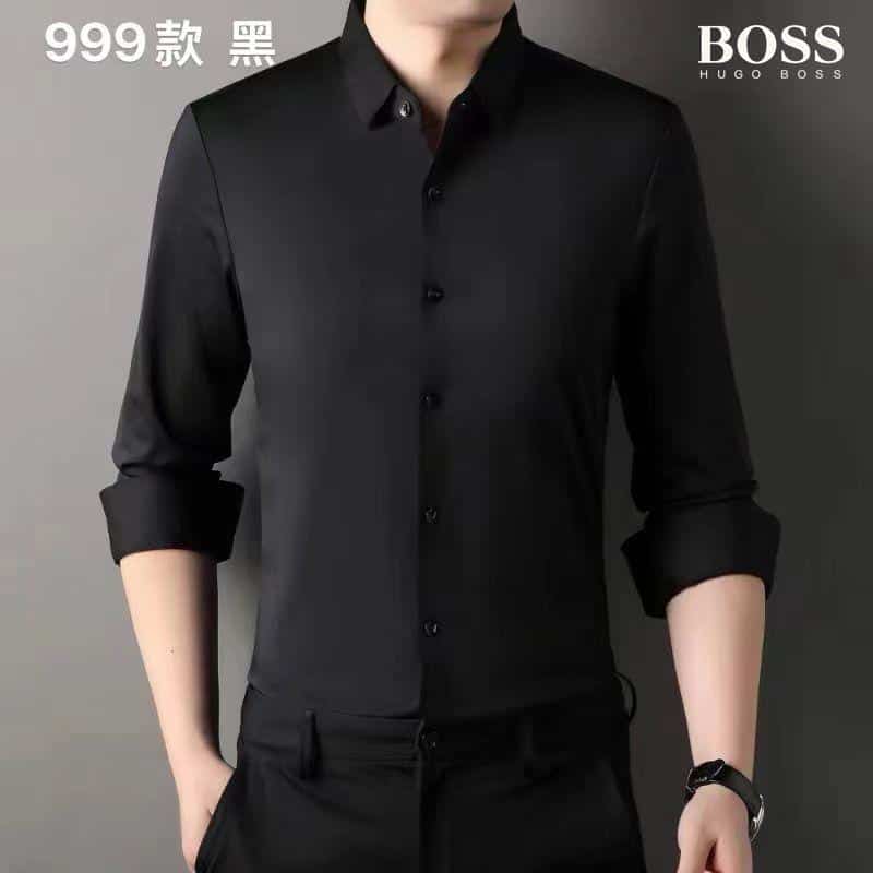 Hugo_Boss Full Sleeves Shirt Black
