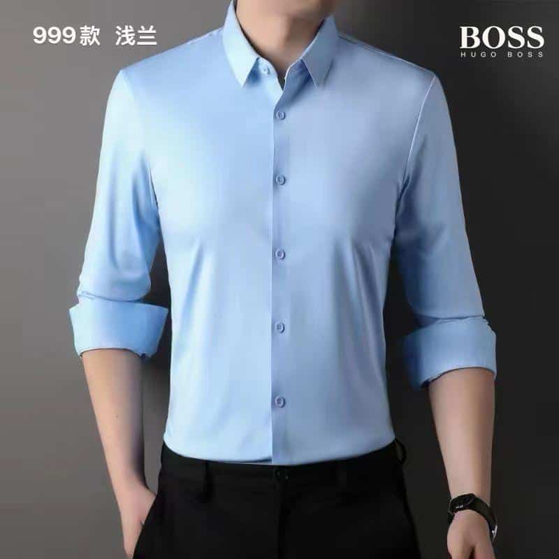 Hugo_Boss Full Sleeves Shirt Sky Blue