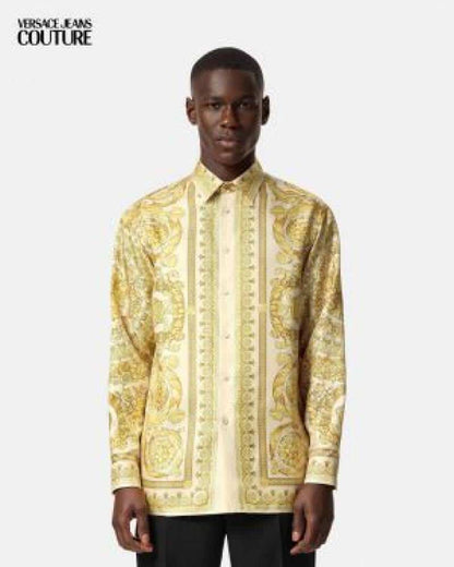 Versace Bandana Couture Box Pack Full Sleeves Shirt Yellow