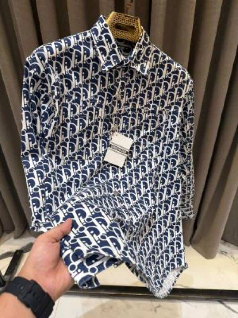 Christian Dio_r Imported Shacket Navy