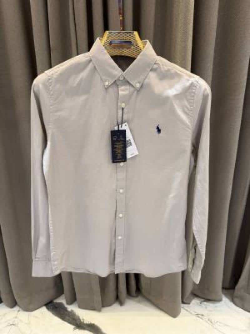 Ralph_Lauren Chest Logo Full Sleeves Shirt Grey