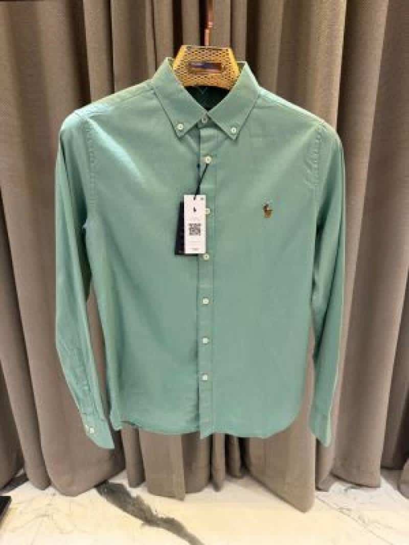 Ralph_Lauren Chest Logo Full Sleeves Shirt Sea Green
