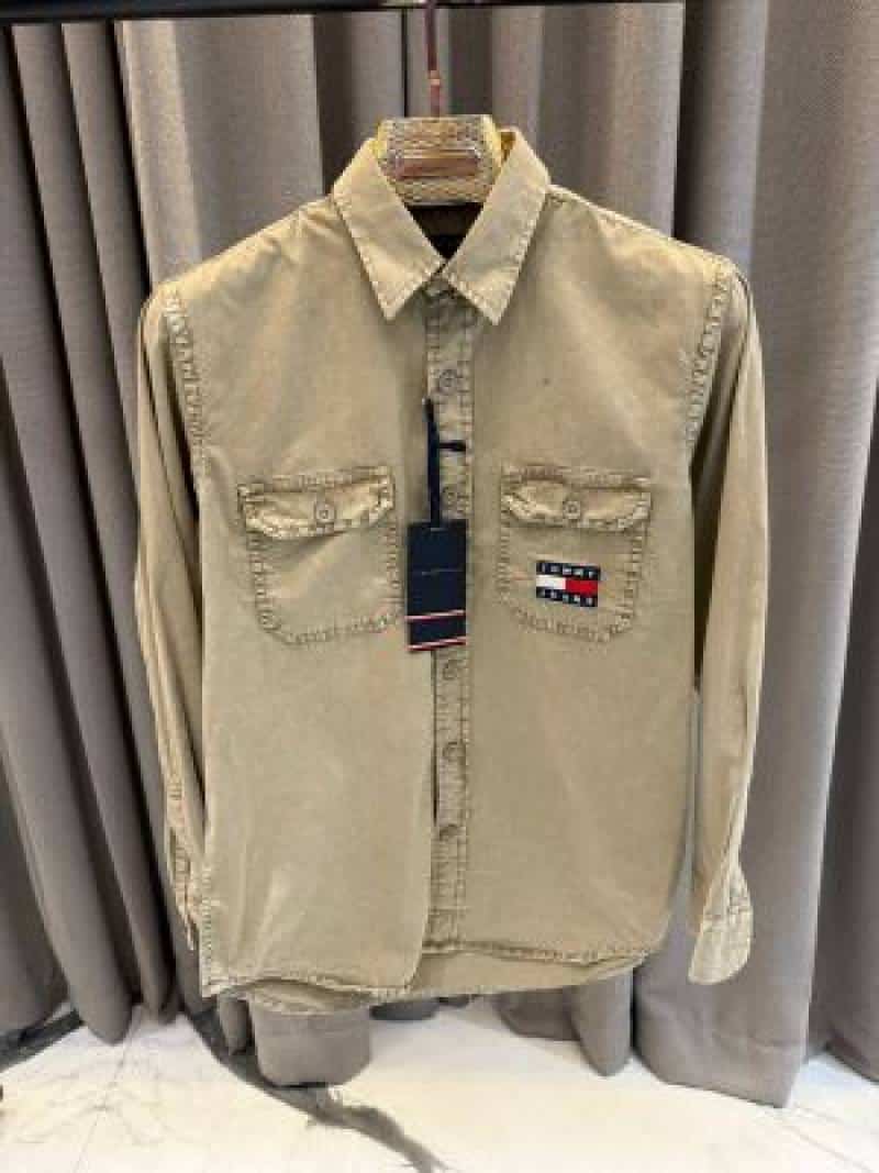 Tommy Hilfige_r Denim Shirt Light Brown