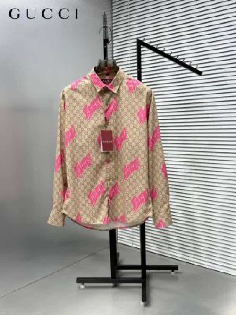 Gucc_i Box Pack Full Sleeves Shirt Biscuit Pink