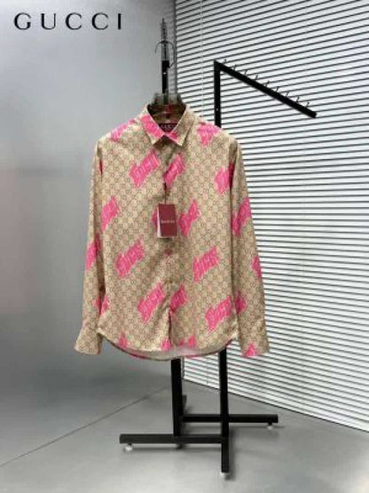 Gucc_i Box Pack Full Sleeves Shirt Biscuit Pink