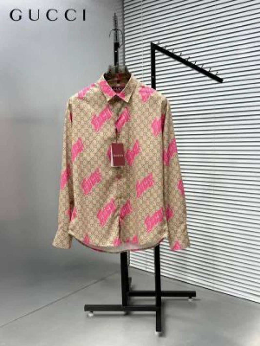 Gucc_i Box Pack Full Sleeves Shirt Biscuit Pink
