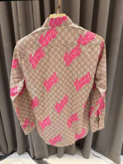 Gucc_i Box Pack Full Sleeves Shirt Biscuit Pink