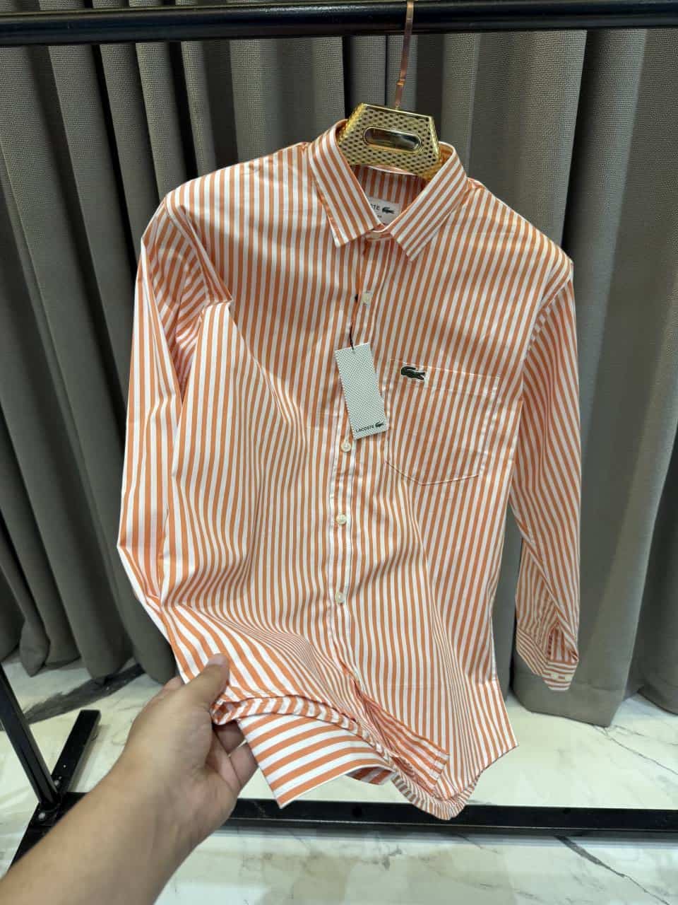 Lacost_e Orange Lining Premium Shirt