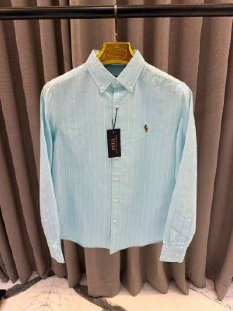 Ral ph Lauren Linning sky blue imported shirt