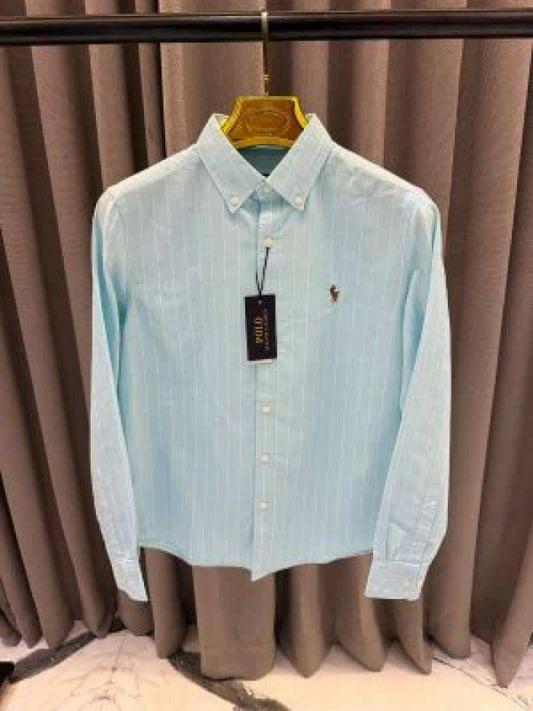 Ral ph Lauren Linning sky blue imported shirt