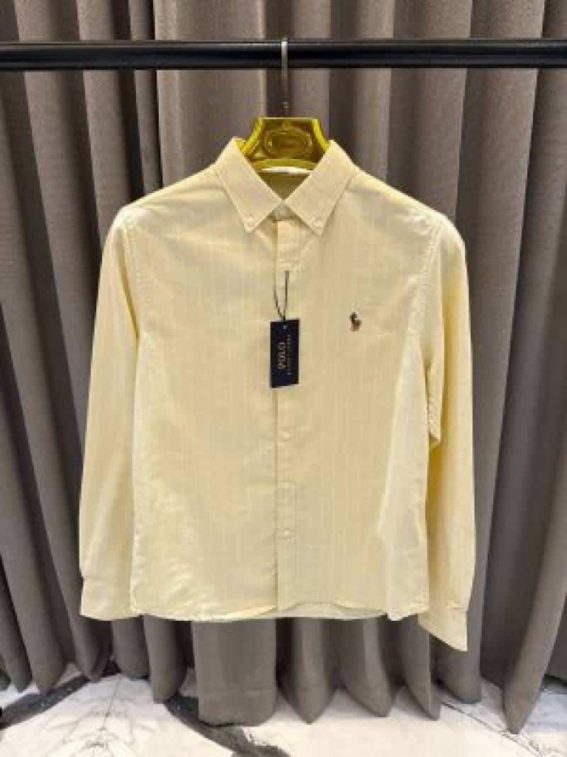 Ral ph Lauren Linning yellow imported shirt