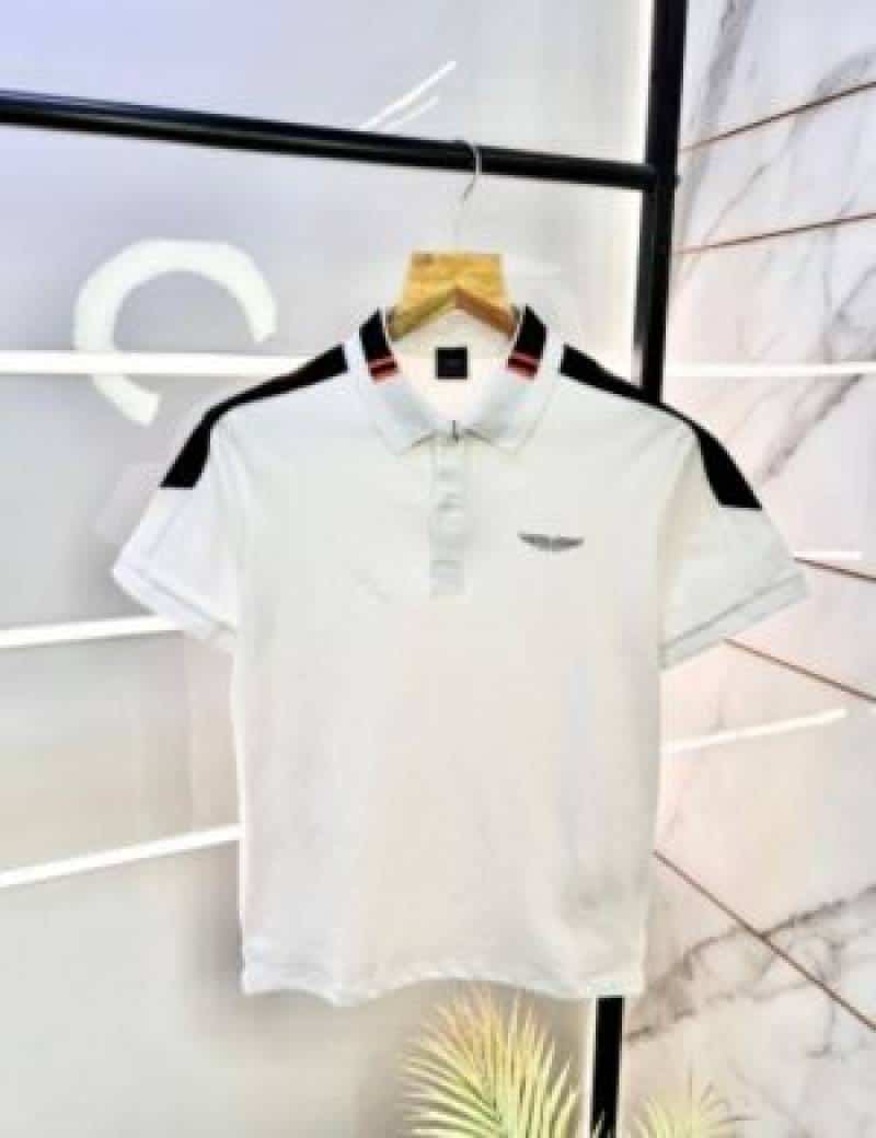 Hacket Aston Martin white Premium Classic Polo T-Shirt