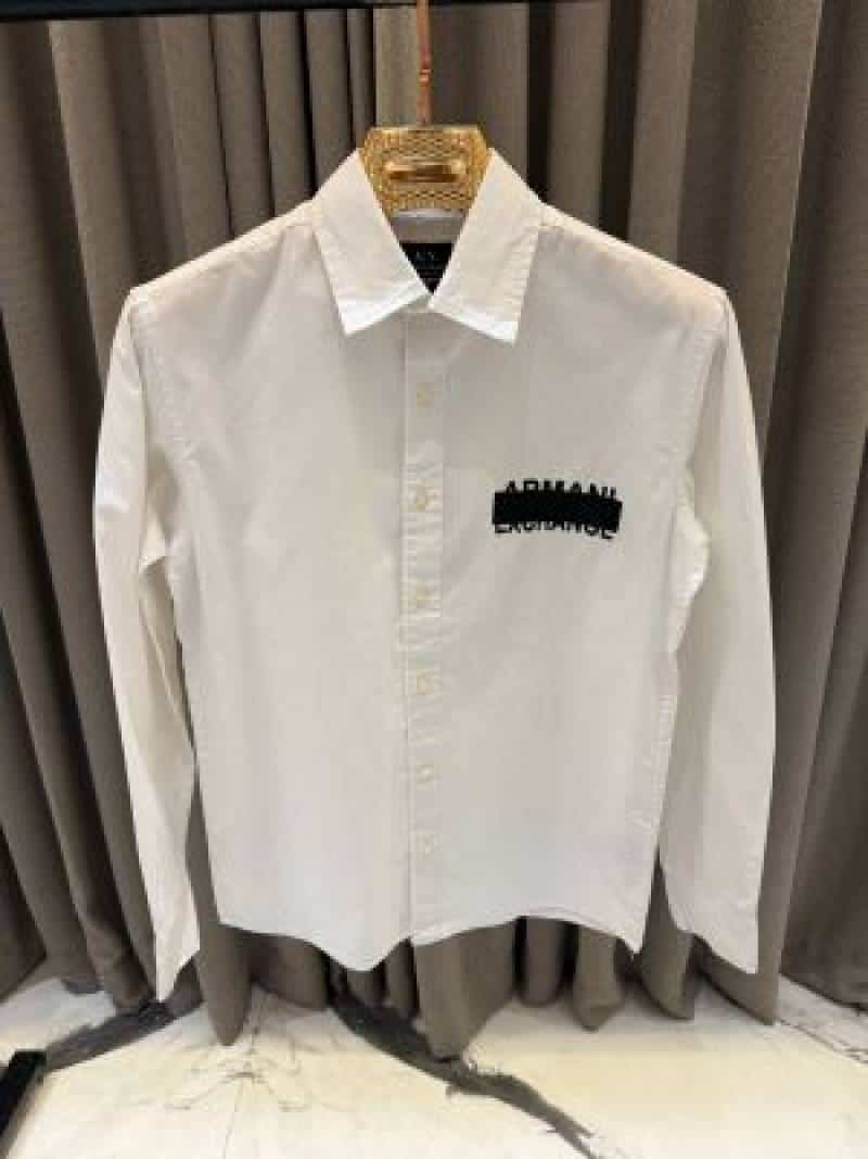 Arman_i Exchange Chest Logo Full Sleeves Shirt White