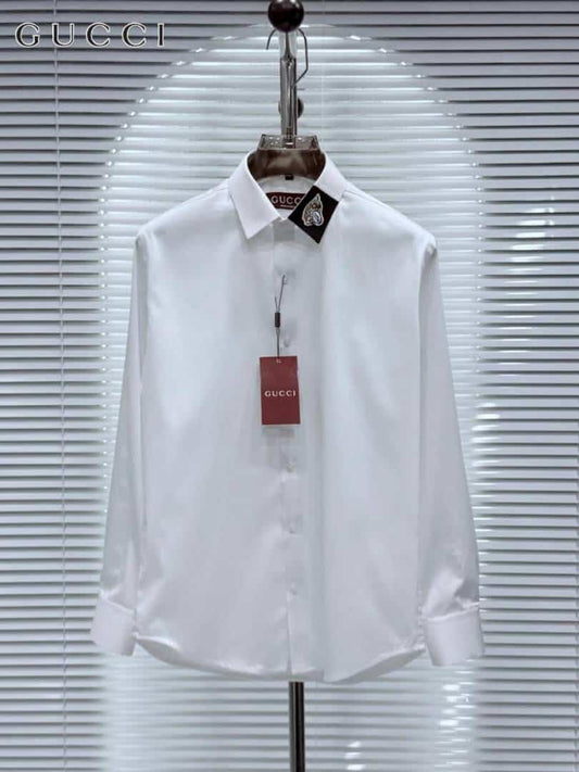 Gucc_i Collar Tiger Diamond Box Pack Full Sleeves Shirt White