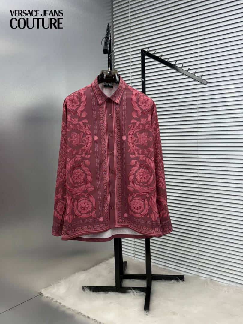 Versace Bandana Couture Box Pack Full Sleeves Shirt Maroon