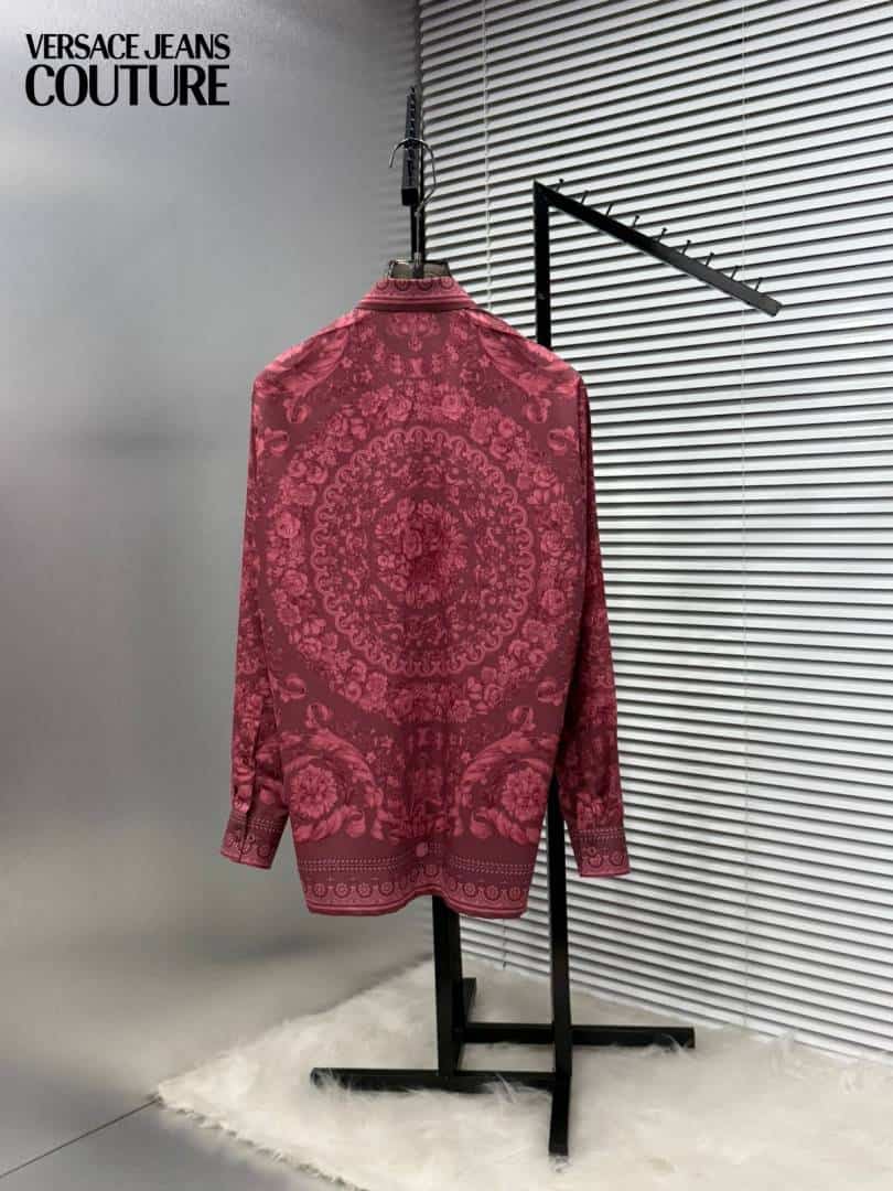 Versace Bandana Couture Box Pack Full Sleeves Shirt Maroon