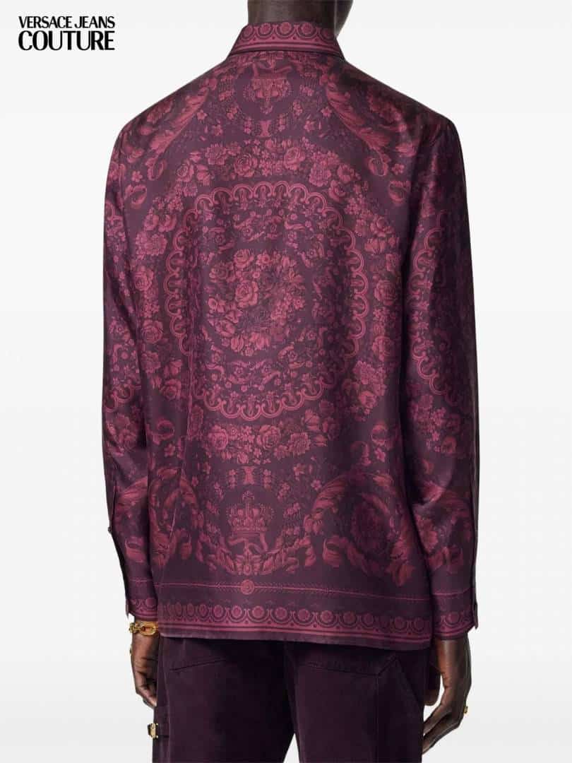 Versace Bandana Couture Box Pack Full Sleeves Shirt Maroon