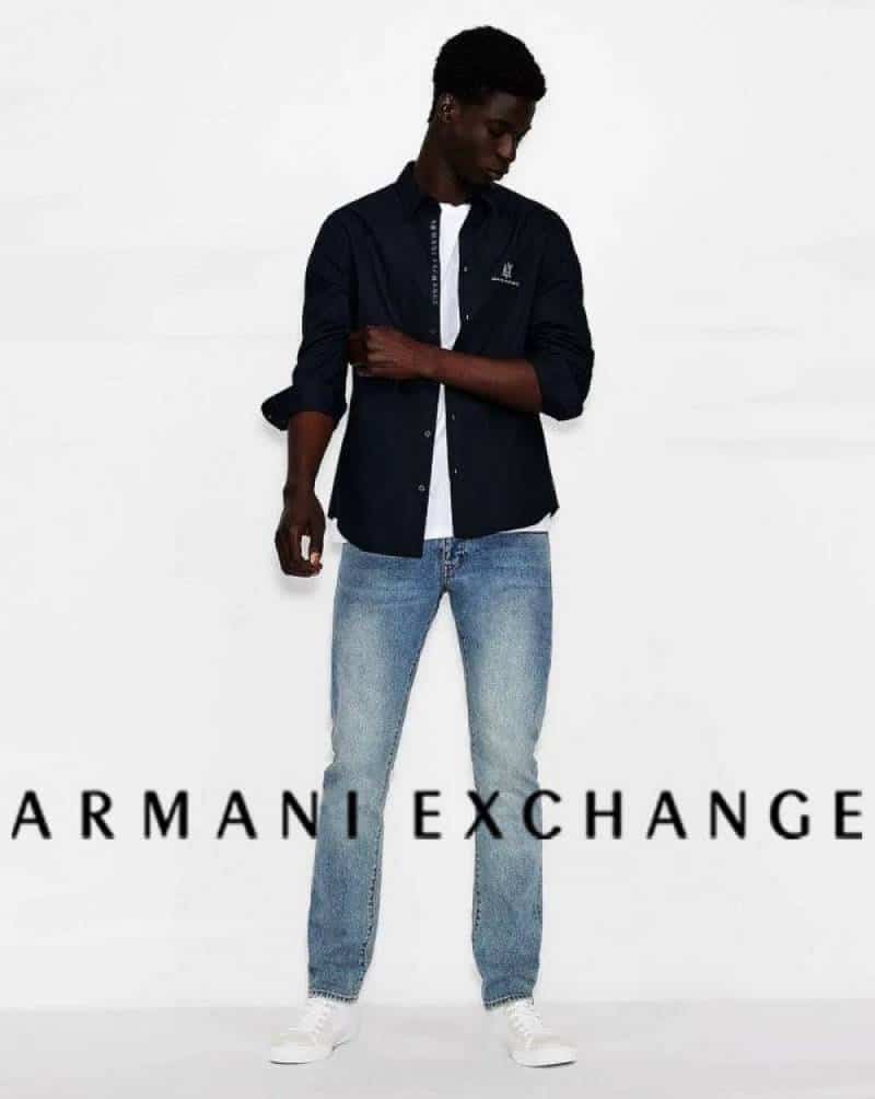 Arman_i Exchange Chest Logo Box Pack Full Sleeves Shirt Black