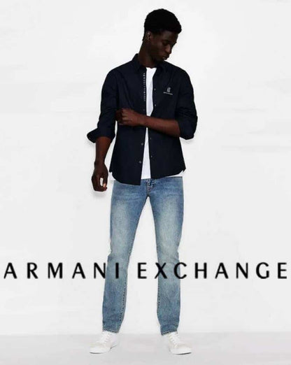 Arman_i Exchange Chest Logo Box Pack Full Sleeves Shirt Black