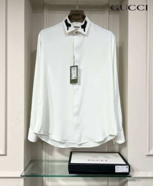 Gucc_i Tiger Collar Diamond Design Imported Korean Shirt