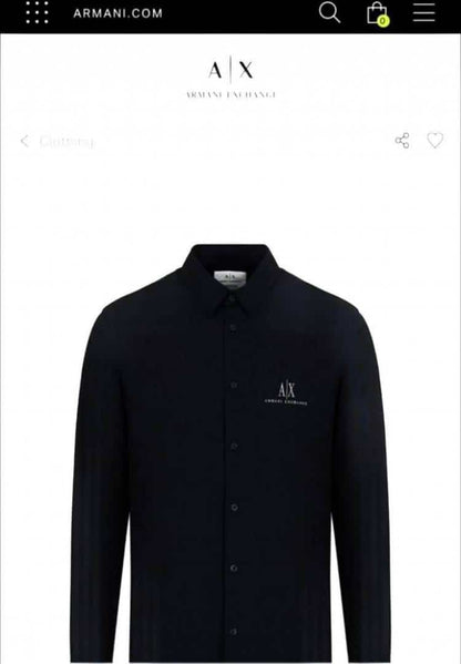 Arman_i Exchange Chest Logo Box Pack Full Sleeves Shirt Black