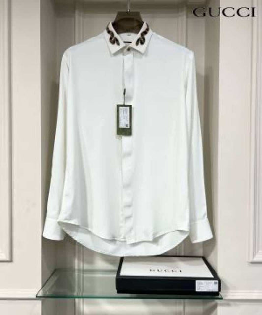 Gucc_i Snake Collar Design Imported Korean Shirt