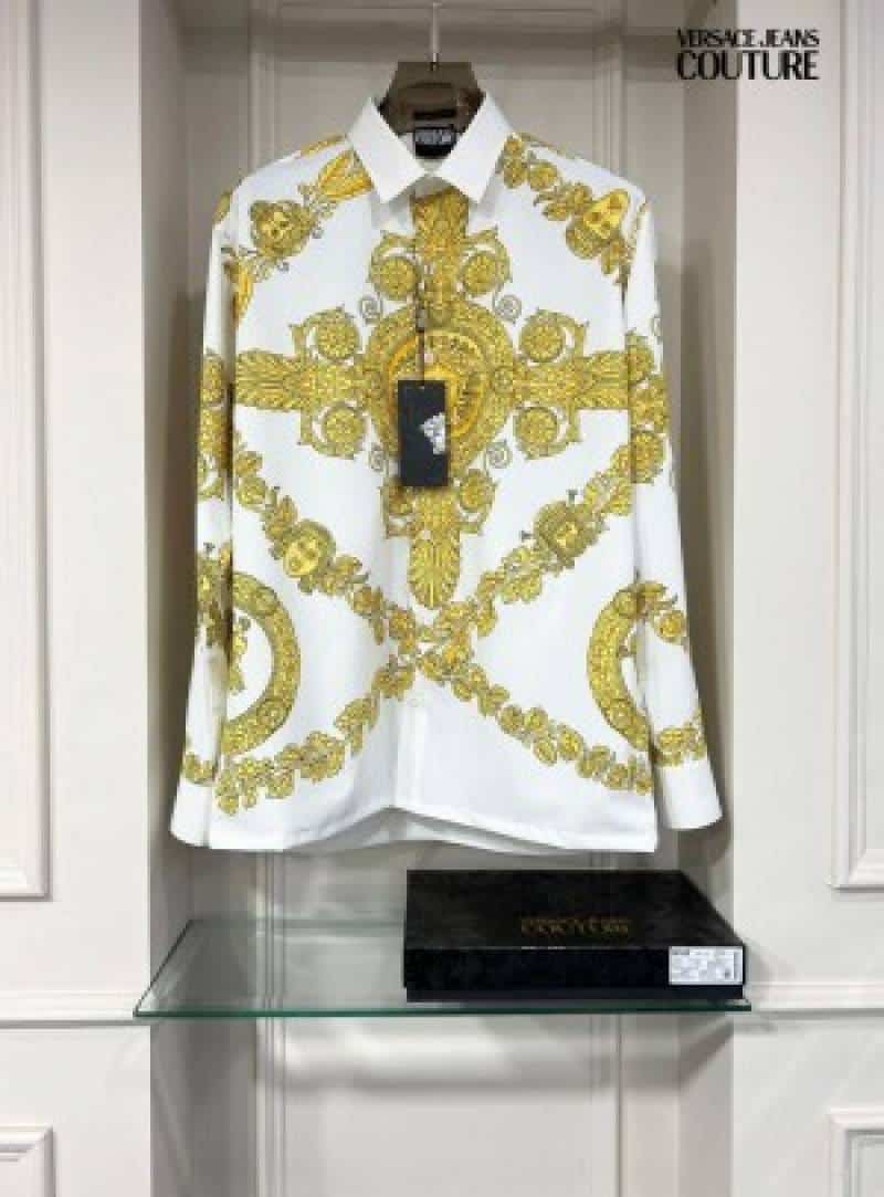 Versace Bandana Design Box Pack Full Sleeves Shirt White Shirts