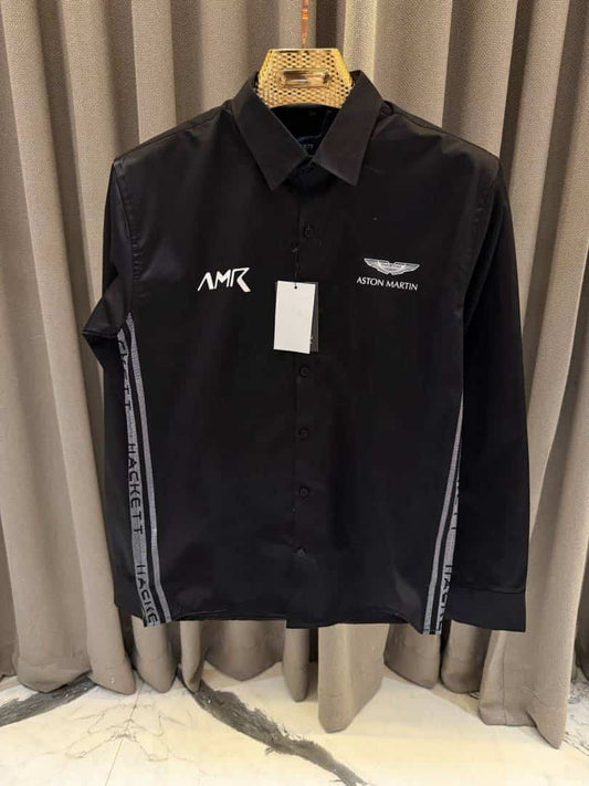 Hacket Aston Martin Shirt Black Side Print