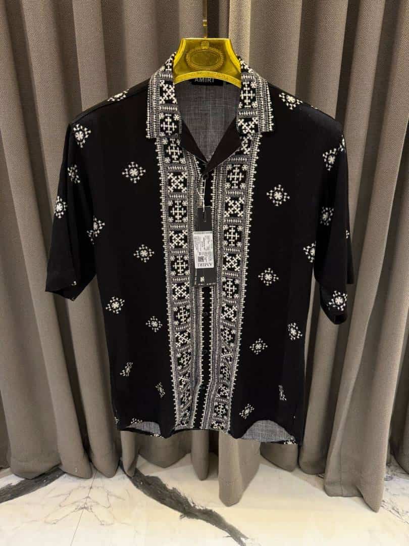 Amir_i Imported Half Sleeves Shirt Black