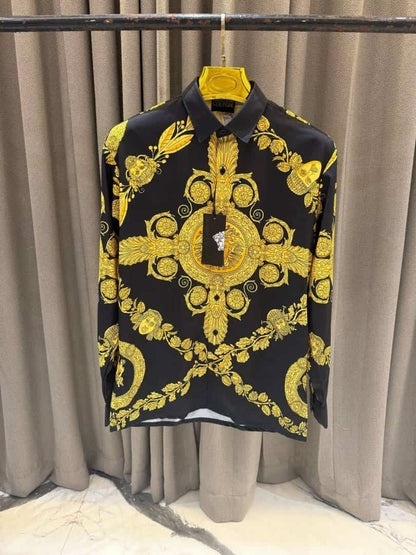 Versace Bandana Design Box Pack Full Sleeves Shirt Black