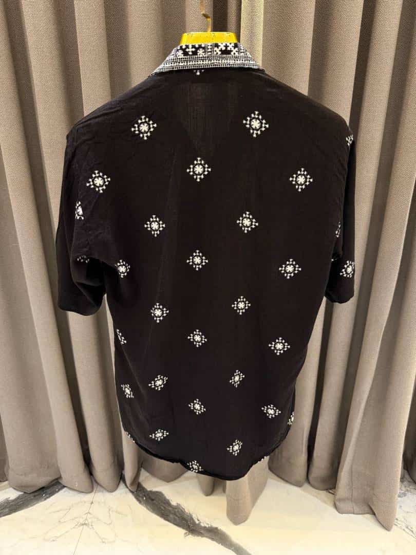 Amir_i Imported Half Sleeves Shirt Black