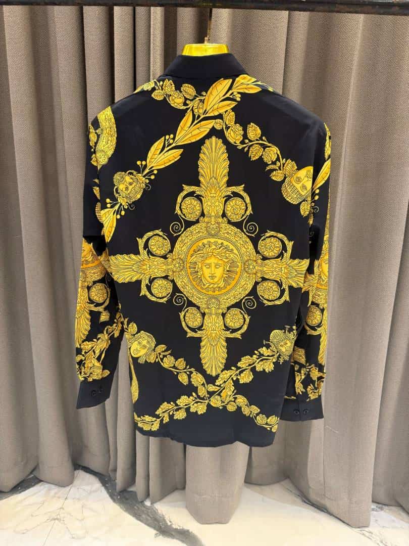 Versace Bandana Design Box Pack Full Sleeves Shirt Black