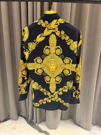Versace Bandana Design Box Pack Full Sleeves Shirt Black