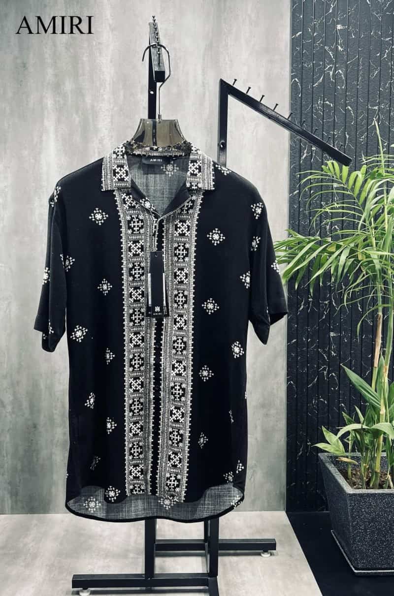 Amir_i Imported Half Sleeves Shirt Black